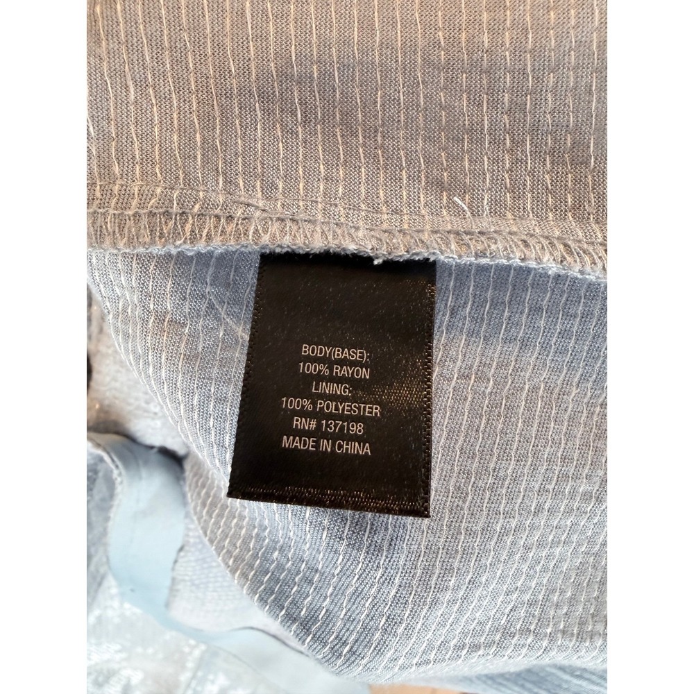 WorthingtonxJason Bolden Blue Sequin Button Down Shirt & Mock Neck Dress Set 3X - Picture 10 of 10